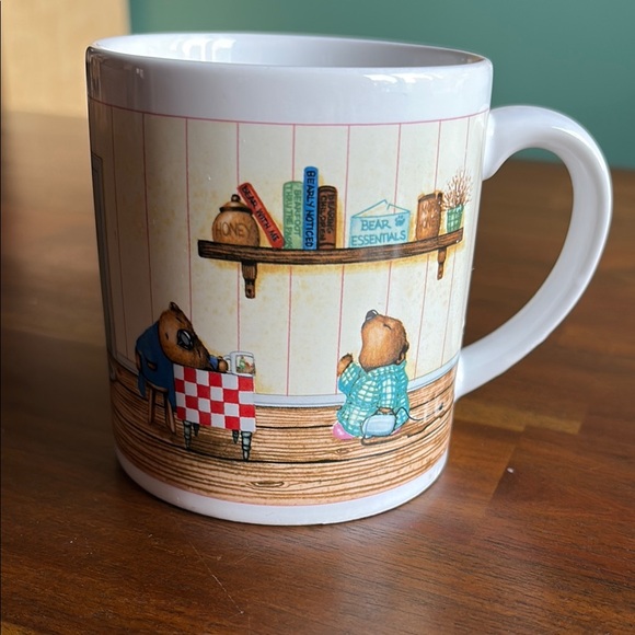 Vintage Japanese Mug with Bears graphics by artist M.Melgher - Picture 1 of 7